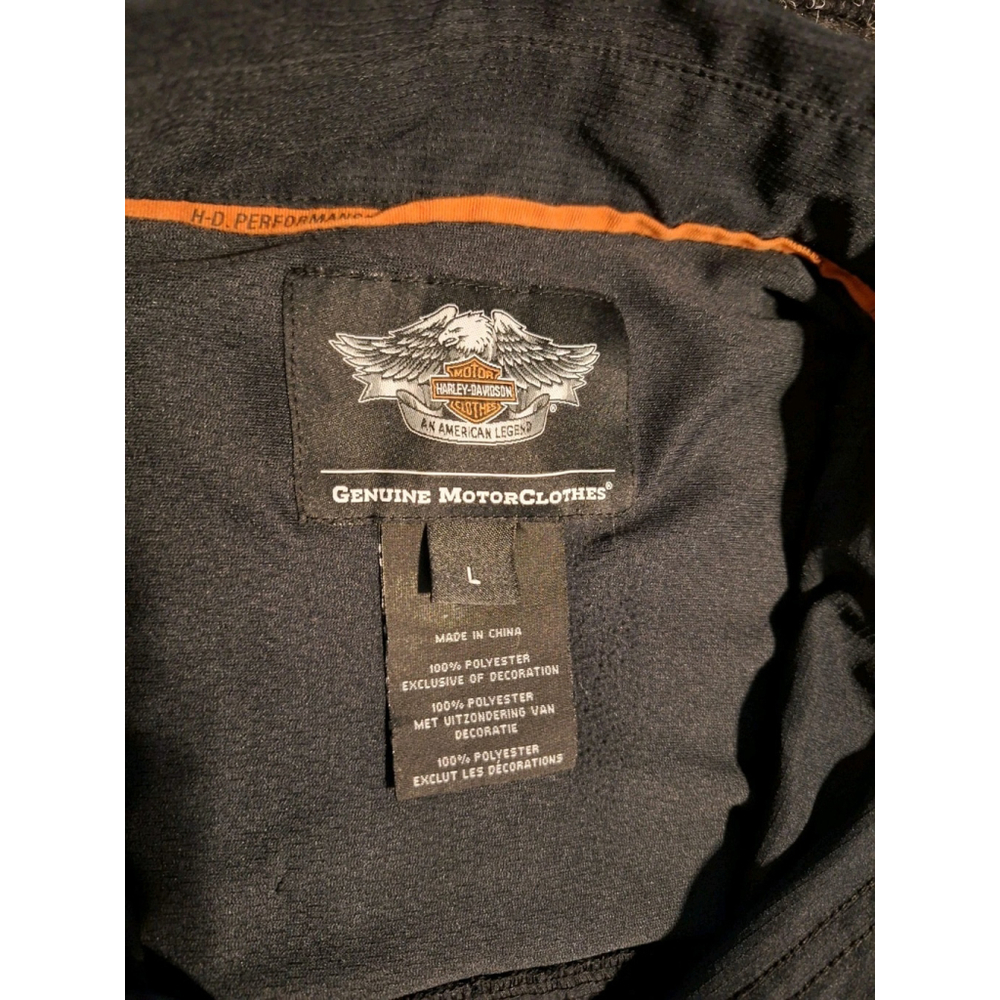 Harley-Davidson Mens Size L Stay Cool Performance Black Button Shirt 99017-15VM - Picture 6 of 7